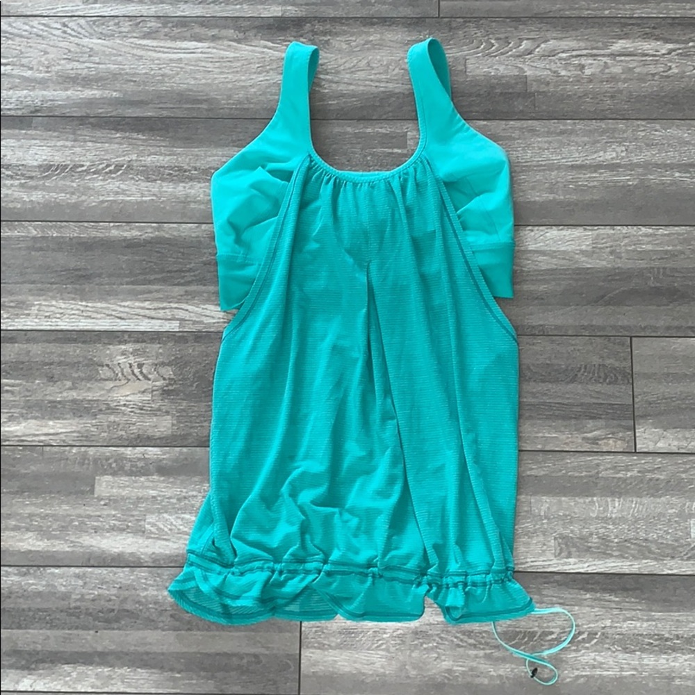 Lululemon teal striped tank 8 | Medium
